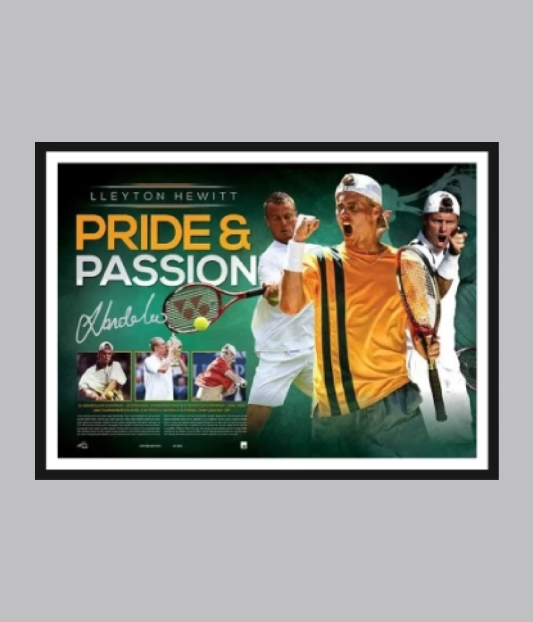 Lleyton Hewitt Signed "Pride and Passion"