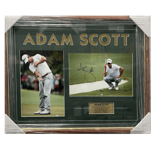 Adam Scott Signed & Framed 2013 US Masters 12×8 Photo - Golf